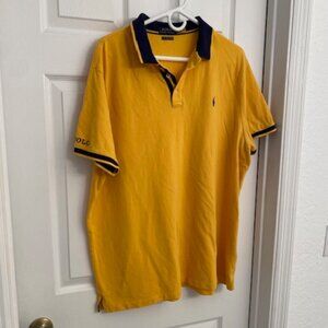 Polo RL Custom Fit Yellow/Black Polo Shirts Size XXL
